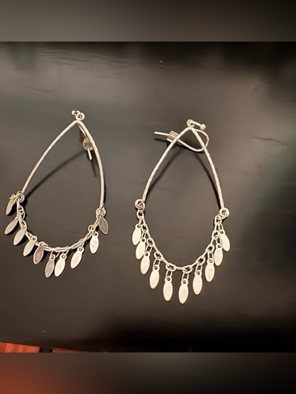 NWOT Grace & Lace Silver Dangle Earrings